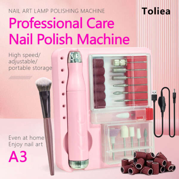 Toliea TL-A3  Electric Nail Drill Machine Rechargeable 18000RPM Efile for Acrylic Nail.Portable Nail File Manicure Crystal foot callus remover