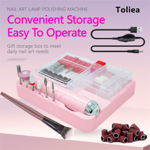 Toliea TL-A3  Electric Nail Drill Machine Rechargeable 18000RPM Efile for Acrylic Nail.Portable Nail File Manicure Crystal foot callus remover - Image 5