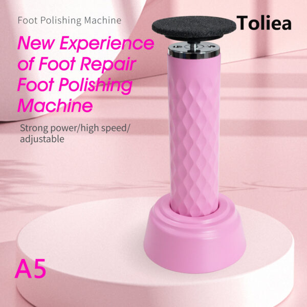 Toliea TL-A5 Electric Foot File, Adjustable Rotary Electric Foot Dead Cell Remover,Foot Care Tool Manicure Cutics Salon Nail Pink - Image 2